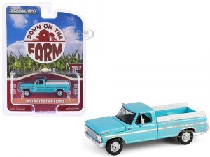 1969 Ford F-250 Farm & Ranch Special Pickup Truck Reef Aqua Blue Down on the Farm Series 10