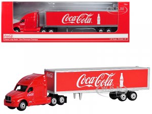 Classic Long Hauler Tractor Trailer Coca-Cola Red  (HO) Scale