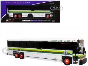 MCI D4500CT Commuter Coach Bus Golden Gate Transit San Francisco White with Green Stripes The Bus & Motorcoach Collection