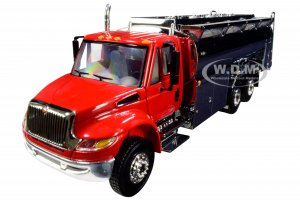 International DuraStar Liquid Fuel Tank Truck Viper Red and Chrome 1 50