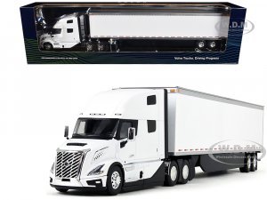 Volvo VNL 860 High-Roof Sleeper and 53 Trailer with Skirts White
