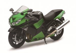 2011 Kawasaki ZX-14 Ninja Green Motorcycle Model  by New Ray