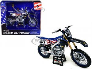 Yamaha YZ450F Dirt Bike Motorcycle #101 Eli Tomac American Flag Livery Motocross of Nations  Model by New Ray