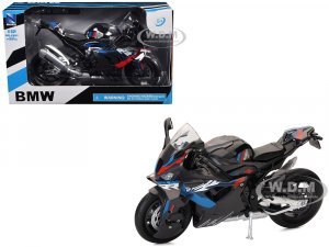 BMW M 1000 RR Motorcycle Black with Red and Blue Stripes