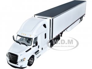2018 Freightliner Cascadia High Roof Sleeper Cab with 53 Utility Refrigerated Trailer White