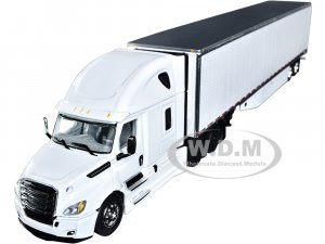 2018 Freightliner Cascadia High Roof Sleeper Cab with 53 Utility Reefer Trailer White