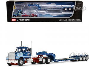 Mack Super-Liner Day Cab and Fontaine Magnitude Tri-Axle Lowboy Trailer Sid Kamp Blue