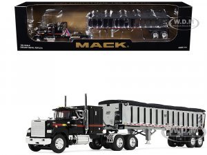 Mack Super-Liner with 60 Flat Top Sleeper and East End Dump Trailer Black