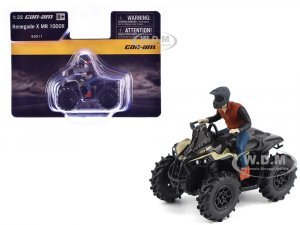 Can-Am Renegade X MR 1000R ATV Desert Tan with Driver Figure