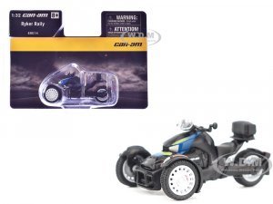 Can-Am Ryker Rally 3-Wheel Motorcycle Galactic Blue and Black