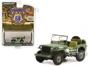 1942 Willys MB Jeep #20362162-S Green U.S. Army World War II - Rough Rider Battalion 64 Release 2