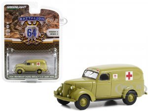 1939 Chevrolet Panel Truck Ambulance U.S. Army World War II Green Battalion 64 Series 3