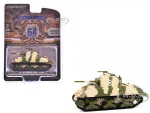 1944 M4 Sherman Tank U.S. Army 756th Tank Battalion 5th Army C Company Cassino Italy Camouflage Battalion 64 Series 5