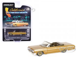 1964 Chevrolet Impala Convertible Lowrider Gold Metallic with Gold Interior California Lowriders Series 5