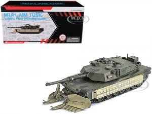 United States M1A1 AIM (Abrams Integrated Management) Tank with Mine Plow (Plowing Mode) #68 United States Army Olive Drab NEO Dragon Armor Series Plastic Model by Dragon Models