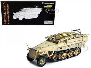 German Sd.Kfz. 251/7 Ausf.D Pionierpanzerwagen Armored Vehicle Beige with Bridging Equipment NEO Dragon Armor Series 1/72 Plastic Model by Dragon Models