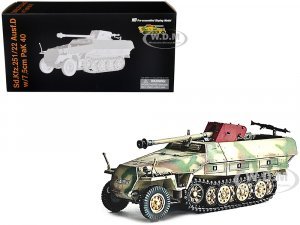 German Sd.Kfz. 251/22 Ausf.D Half-Tracked Armored Vehicle with 7.5cm PaK 40 Anti-Tank Gun Unidentified Unit (1945) NEO Dragon Armor Series 1/72 Plastic Model by Dragon Models