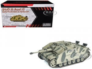 Germany StuG.III Ausf.G Early Production Tank with Schurzen #201 StuG Brigade 242 Italy (1943) NEO Dragon Armor Series Plastic Model by Dragon Models