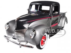 1940 Ford Gleaner Pickup Truck Silver with Black Top 1 25