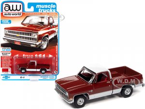 1981 Chevrolet Silverado 10 Fleetside Carmine Red and White with Red Interior Muscle Trucks