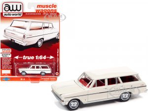 1963 Chevrolet II Nova 400 Wagon Ermine White with Red Interior Muscle Wagons