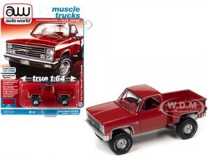 1986 Chevrolet Silverado K10 Stepside Pickup Truck Bright Red with Red Interior Muscle Trucks