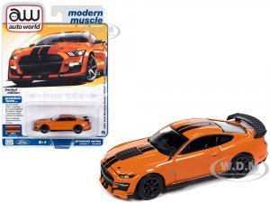 2021 Ford Mustang Shelby GT500 Carbon Fiber Track Pack Twister Orange with Black Stripes Modern Muscle