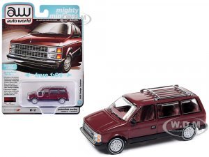 1985 Dodge Caravan Van Crimson Red and Black Mighty Minivans Series