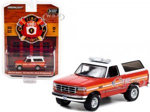 1996 Ford Bronco Red and White with Stripes City of New York Official Fire Department (New York) Fire & Rescue Series 3