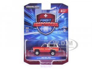 1987 GMC Jimmy FDNY (The Official Fire Department City of New York) M.E.U. (Medical Equipment Unit) Red and White First Responders Series 2
