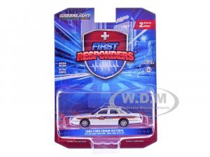 1994 Ford Crown Victoria NYC EMS (City of New York Emergency Medical Service) White with Blue and Red Stripes First Responders Series 2