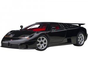 Bugatti EB110 SS Super Sport Nero Vernice Black with Red Interior and Silver Wheels