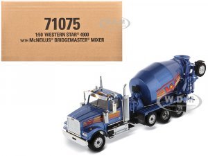 Western Star 4900 with Bridgemaster McNeilus Mixer Blue Metallic Transport Series