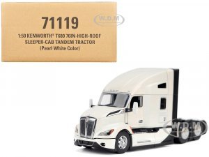 Kenworth T680 Truck Tractor Pearl White Transport Series