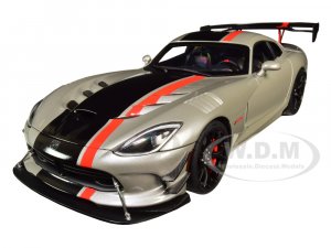 2017 Dodge Viper ACR Billet Silver Metallic with Black and Red Stripes