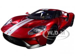 2017 Ford GT Liquid Red with Silver Stripes
