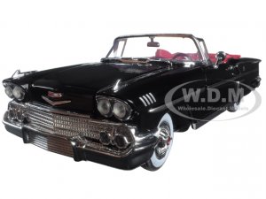 1958 Chevrolet Impala Convertible Black with Red Interior Timeless Classics