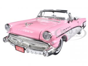 1957 Buick Roadmaster Convertible Pink and White