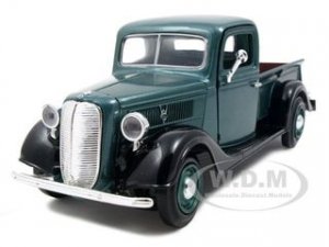1937 Ford Pickup Truck Green and Black