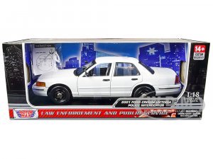 2001 Ford Crown Victoria Police Car Unmarked White Custom Builders Kit Series