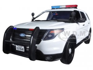 2015 Ford PI Utility Interceptor Police Car with Light Bar Plain White