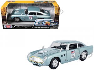 Aston Martin DB5 RHD (Right Hand Drive) #5 Light Blue Metallic GT Racing Series