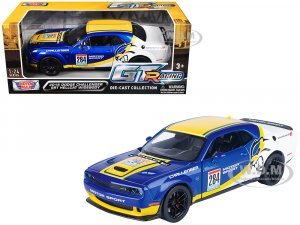 2018 Dodge Challenger SRT Hellcat Widebody #284 Blue Metallic and White with Yellow Graphics GT Racing Series