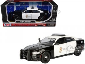 2023 Dodge Charger Pursuit Police Car LAPD (Los Angeles Police Department) Black and White Law Enforcement and Public Service Series