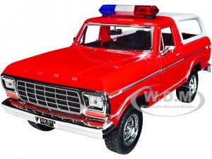 1978 Ford Bronco Fire Department Unmarked Red Law Enforcement and Public Service Series