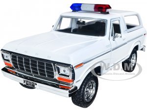 1978 Ford Bronco Police Car Unmarked White Law Enforcement and Public Service Series
