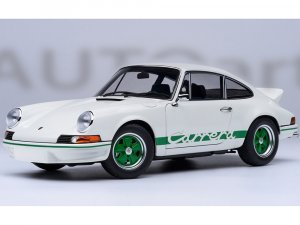 Porsche 911 Carrera 2.7 RS Grand Prix White with Green Stripes and Wheels