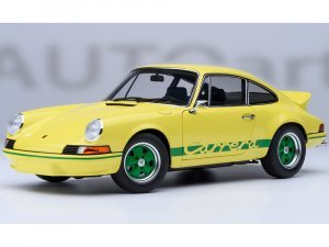 Porsche 911 Carrera 2.7 RS Light Yellow with Green Stripes and Wheels