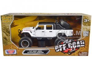 2021 Jeep Gladiator Rubicon Off-Road Pickup Truck White with Black Top Off Road Series 1 27