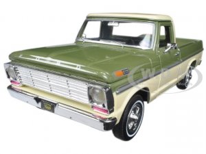 1969 Ford F-100 Pickup Truck Light Green and Cream